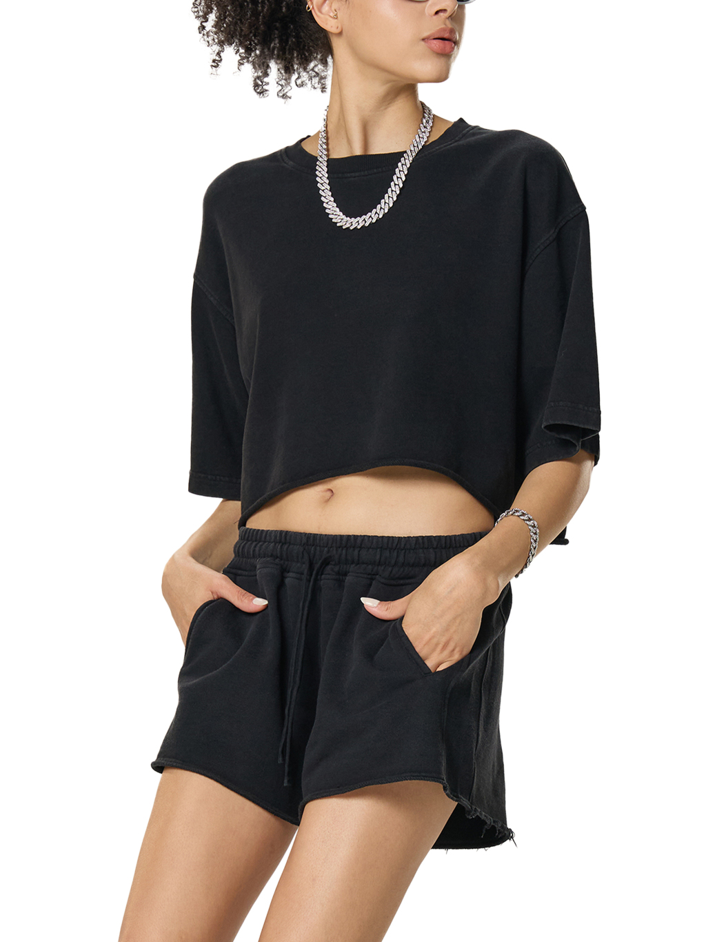 Snow Washed Crop Top – Vintage Streetwear | Tapstitch-8